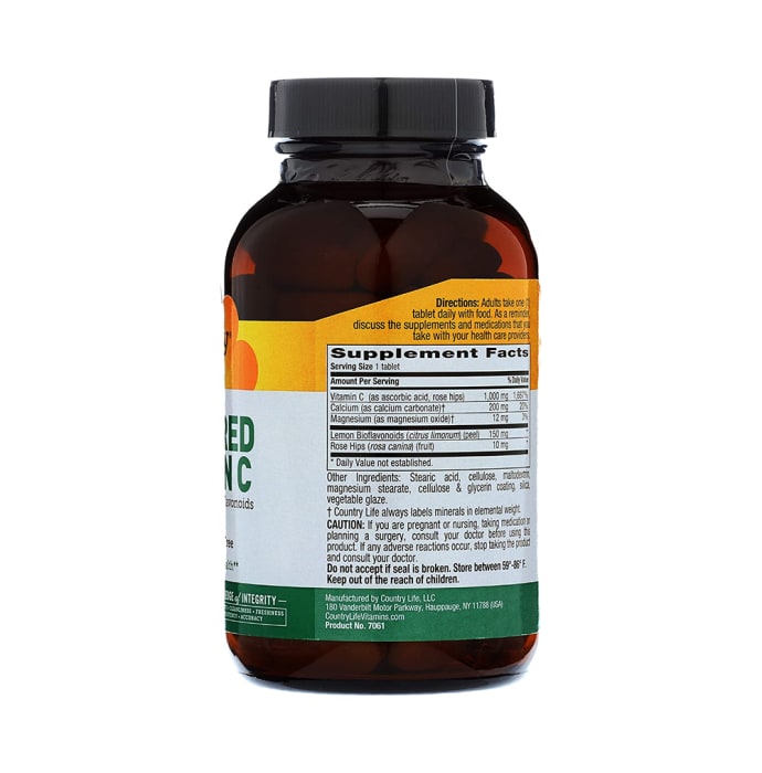 Country Life Buffered Vitamin C 1000mg Tablet (100'S)