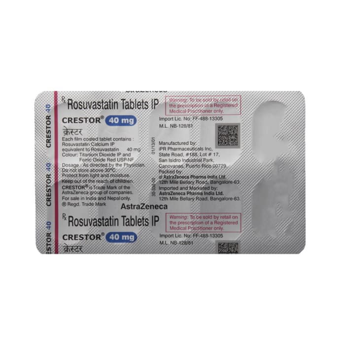 Crestor 40mg Tablet (10'S)