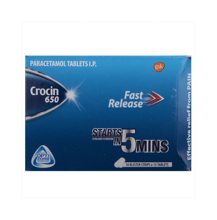 Crocin 650mg tablet (15'S)