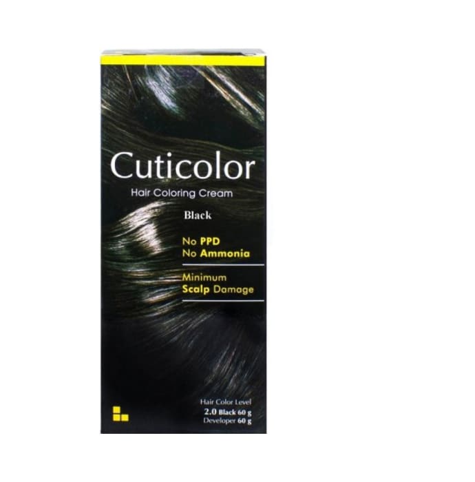 Cuticolor hair coloring cream black (60gm)