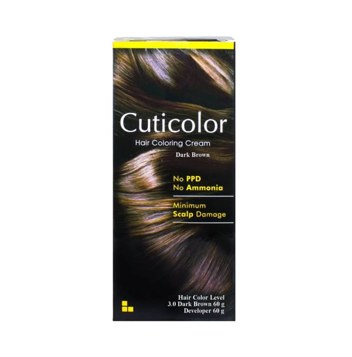 Cuticolor hair coloring cream dark brown (60gm)