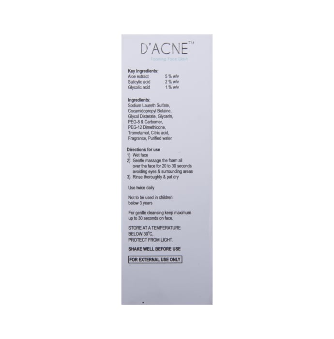 D Acne Foaming Face Wash (60ml)