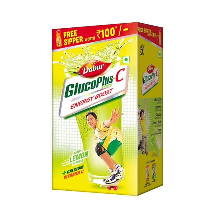 Dabur glucoplus c powder (get sipper free) lemon