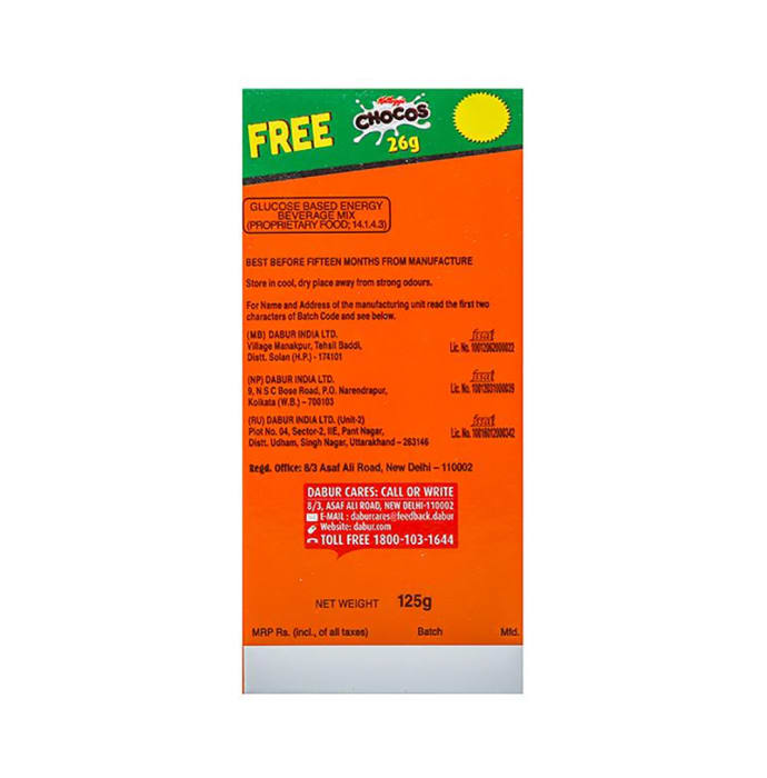 Dabur Glucoplus C Powder with Chocos 26gm Free (125gm)