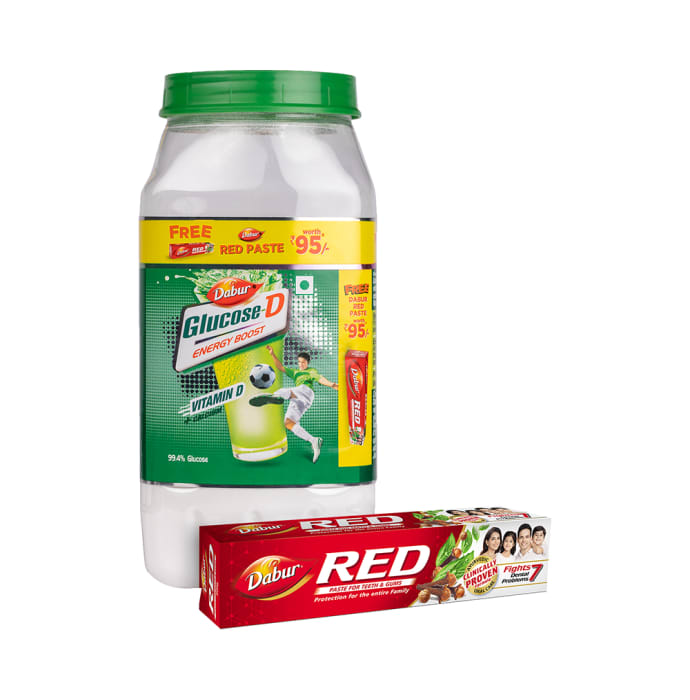 Dabur Glucose-D Jar 1kg + Red Tooth Paste 200gm Free (1kg)