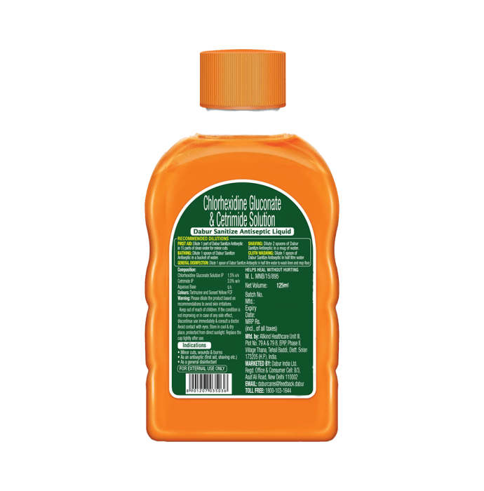 Dabur Sanitize Antiseptic Liquid (125ml)