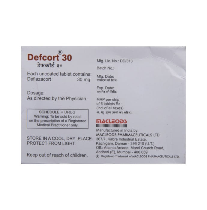 Defcort 30mg Tablet (6'S)