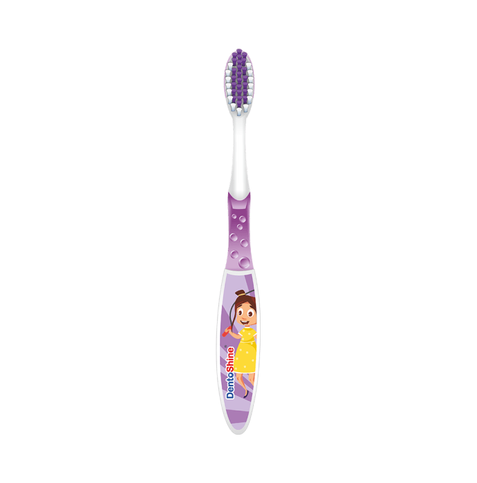 DentoShine Comfy Grip Toothbrush for Kids Purple Age 5 Plus