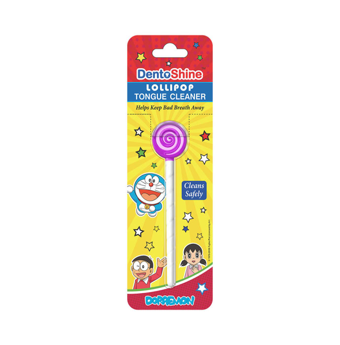 DentoShine Lollipop Tongue Cleaner for Kids Purple