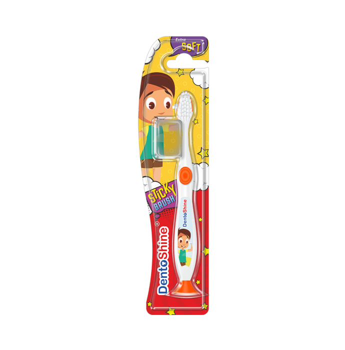 DentoShine Orange Sticky Toothbrush for Kids