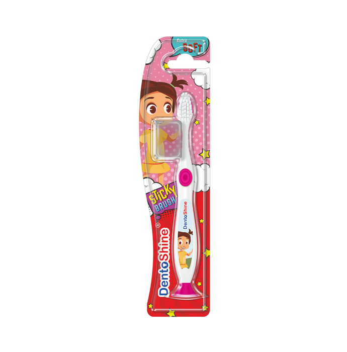 DentoShine Pink Sticky Toothbrush for Kids