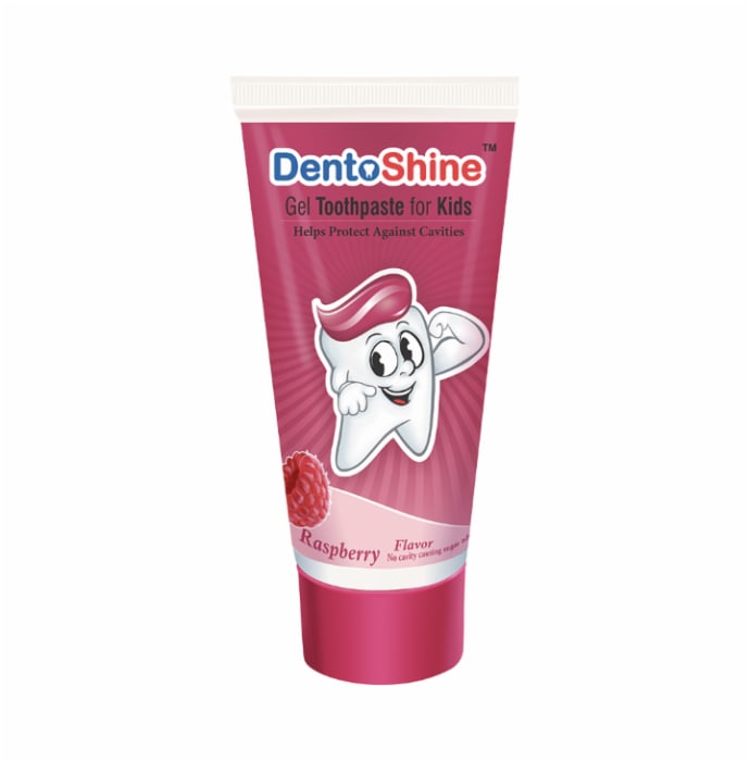 DentoShine Raspberry Gel Toothpaste for Kids (80gm)