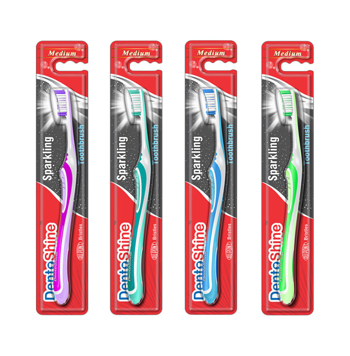 DentoShine Sparkling Toothbrush Medium Assorted