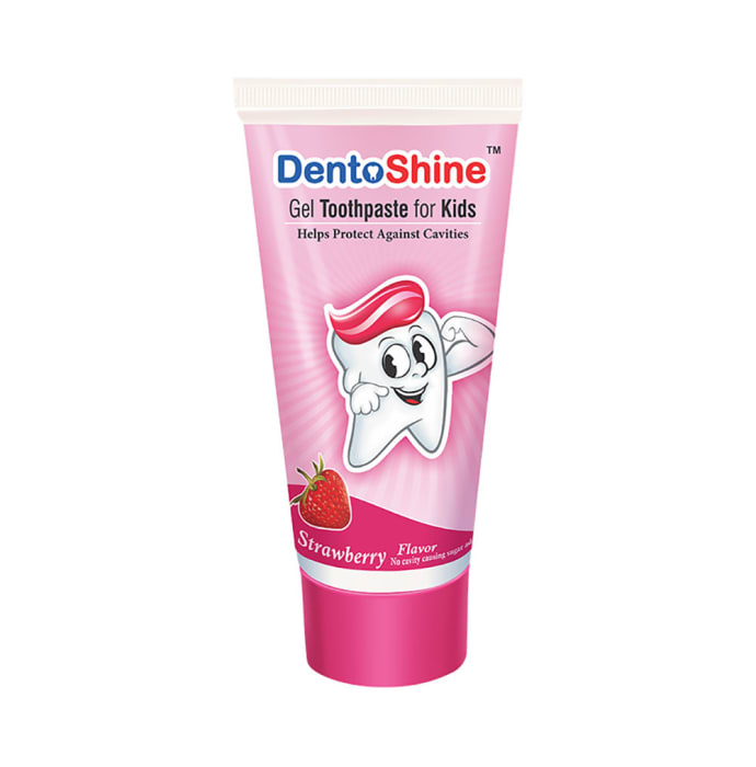 DentoShine Strawberry Gel Toothpaste for Kids (80gm)