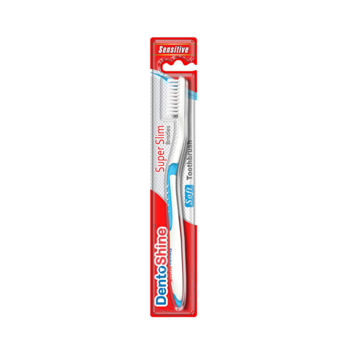 DentoShine Super Slim Soft Toothbrush Blue