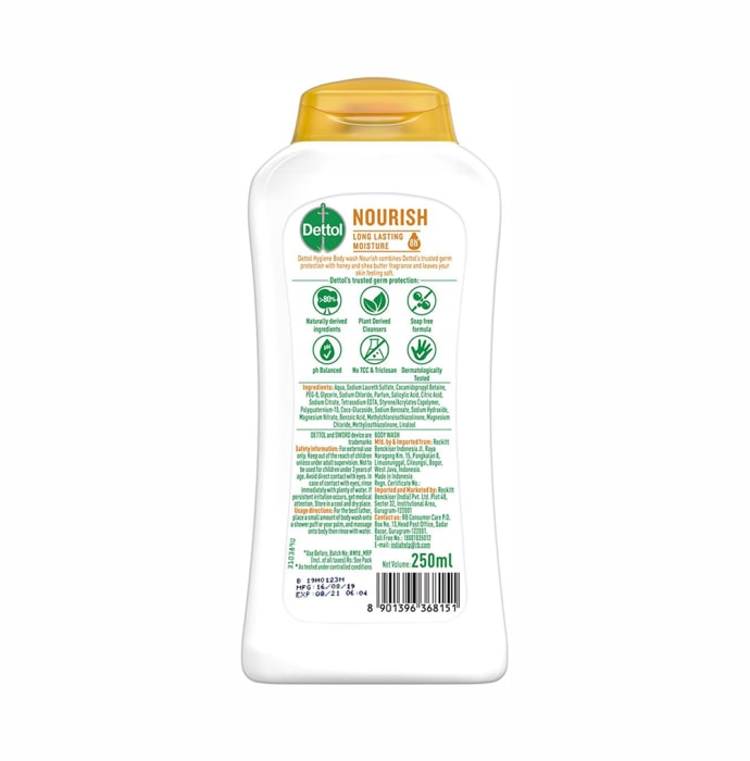 Dettol Bodywash & Shower Gel Nourish (250ml)