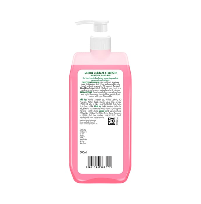 Dettol Clinical Strength Antiseptic Hand Rub Sanitizer (500ml)