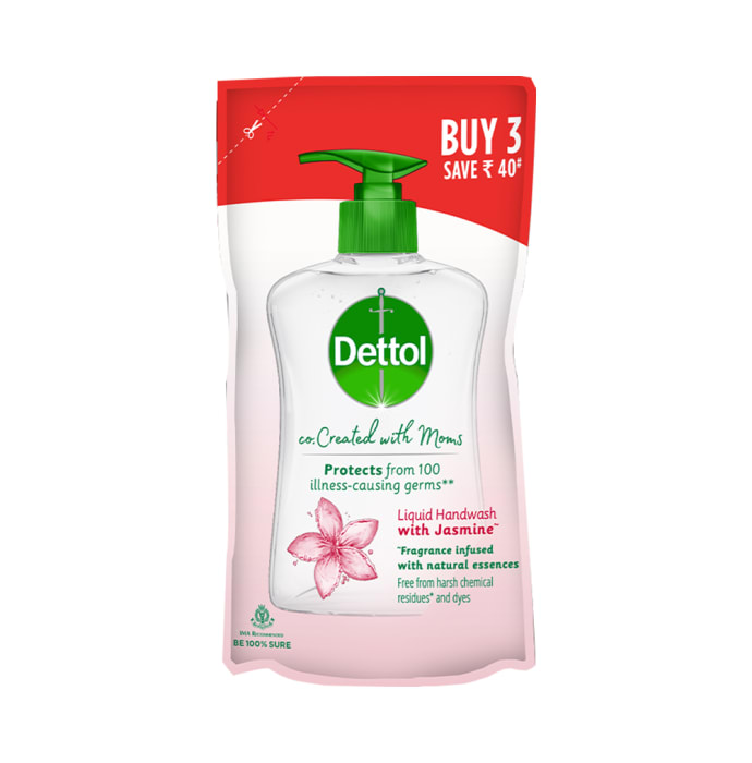 Dettol Co. Created with Moms Liquid Handwash Refill (175ml Each) with Jasmine