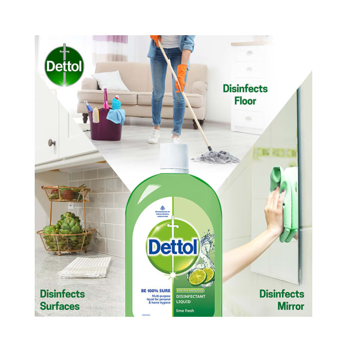 Dettol Lime Fresh Multi-Purpose Disinfectant Liquid (1Ltr)