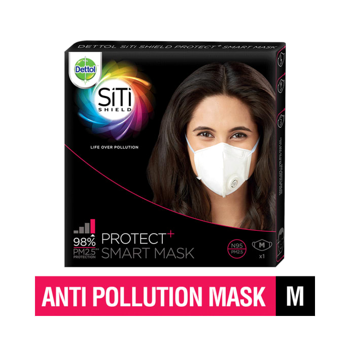 Dettol siti shield protect plus n95 anti pollution smart mask m