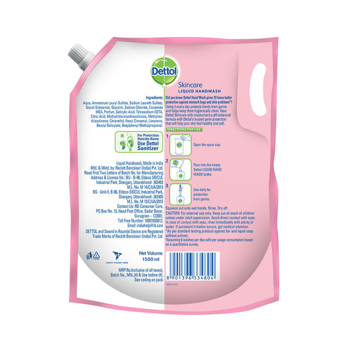 Dettol skincare liquid handwash