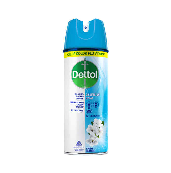 Dettol Spring Blossom Disinfectant Spray Sanitizer for Germ Protection on Hard & Soft Surfaces (170gm)