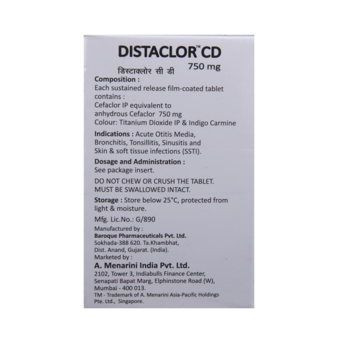 Distaclor 750mg Tablet (6'S)