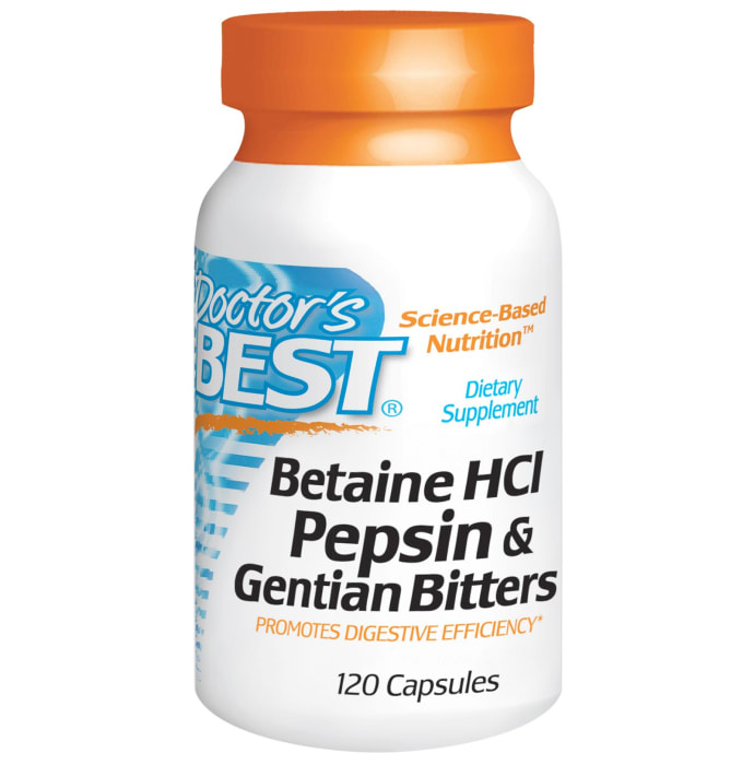 Doctor's Best Betaine HCl, Pepsin & Gentian Bitters Capsule (120'S)