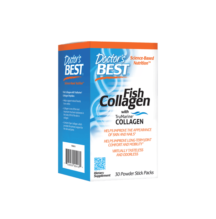 Doctor's Best Fish Collagen with Trumarine Collagen Powder Stick Pack