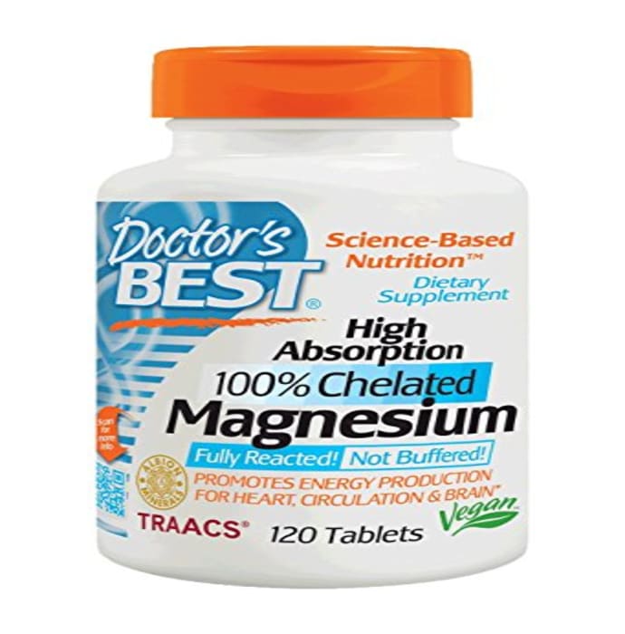 Doctor's Best High Absorption 100% Chelated Magnesium Tablet (120'S)