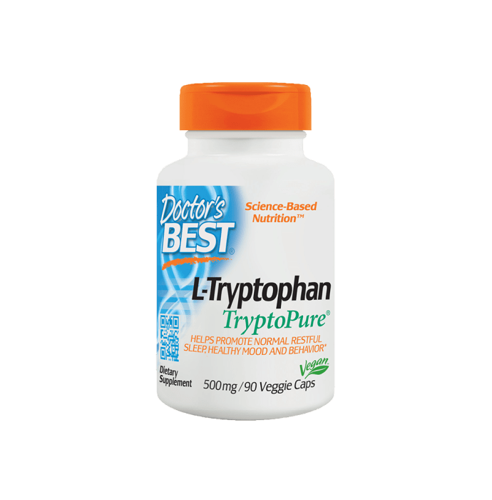 Doctor's Best L-Tryptophan Tryptopure 500mg Veggie Capsule