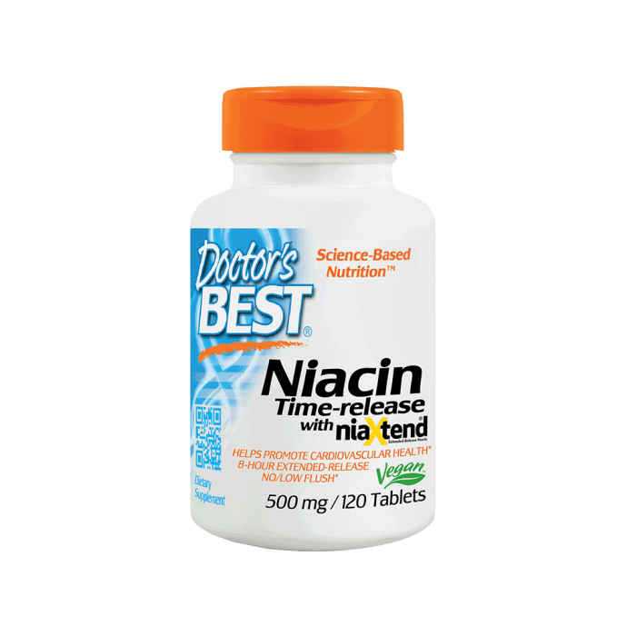 Doctor's Best Niacin Time-Release with Niaxtend 500mg Tablet (120'S)