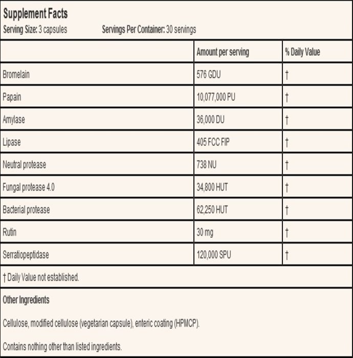 Doctor's Best Proteolytic Enzymes Veggie Caps (90'S)