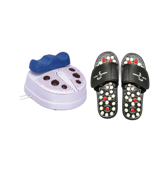 Dominion Care Combo Pack of Accu Paduka Accupressure Massage Slipper and Infra Morning Walker