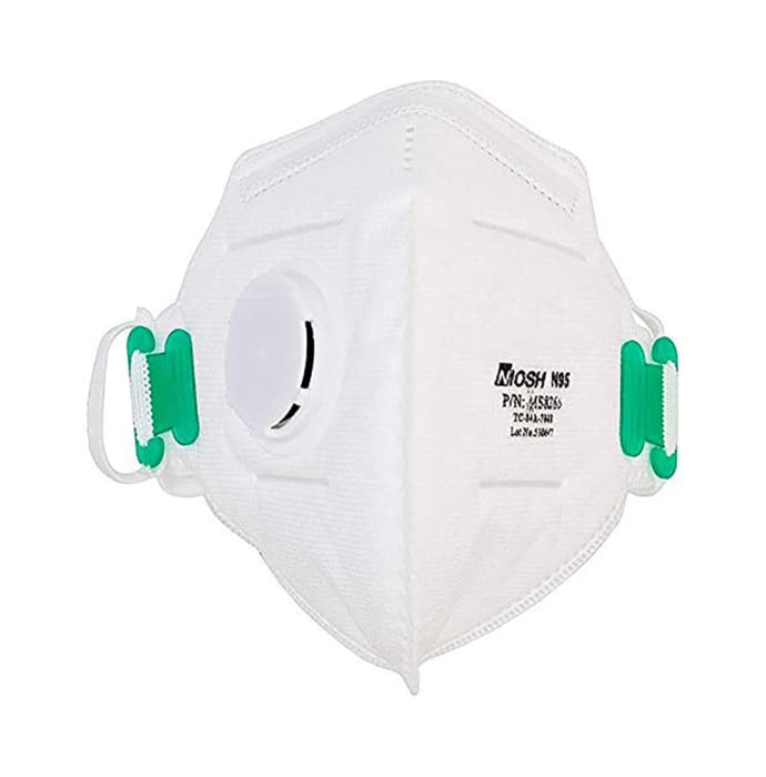 Dominion Care N95 PM 2.5 Anti Pollution Foldable Face Mask With Easy Exhalation Valve for Adult White