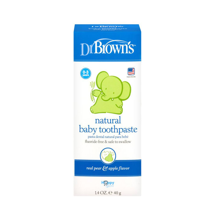 Dr Brown's Natural Baby Toothpaste Real Pear & Apple Flavour (40gm)