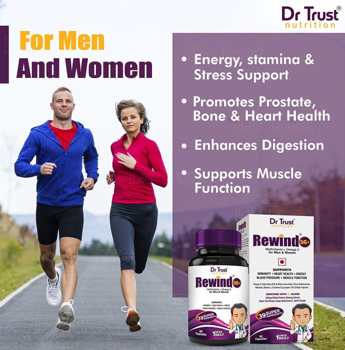 Dr Trust USA Rewind 5G+ Multivitamin & Omega 3 Capsule (60'S)