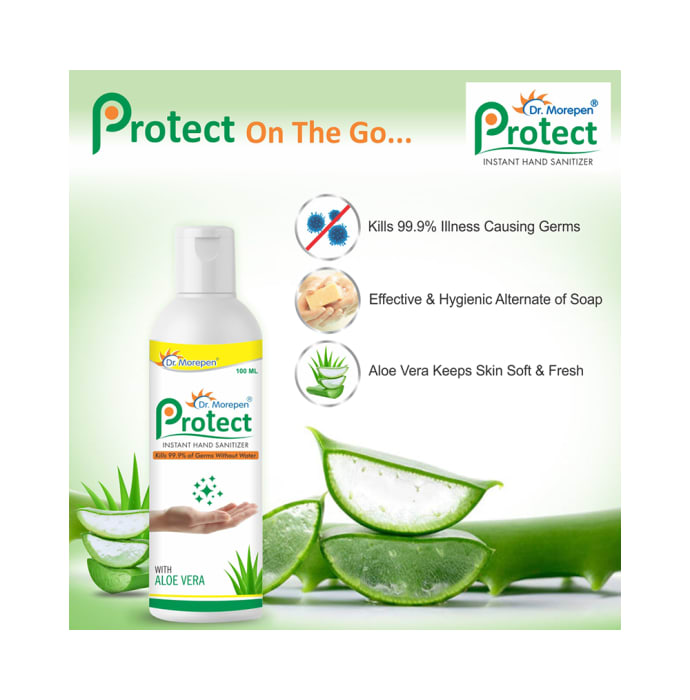 Dr. Morepen Protect Instant Hand Sanitizer Aloe Vera (100ml)