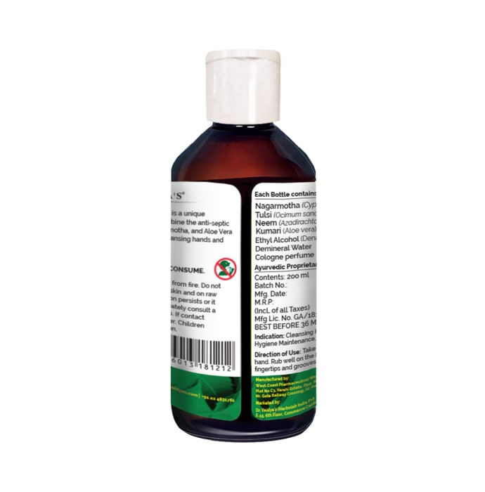 Dr. Vaidya's Herbo Cleanse Hand Cleanser Sanitizer (200ml)