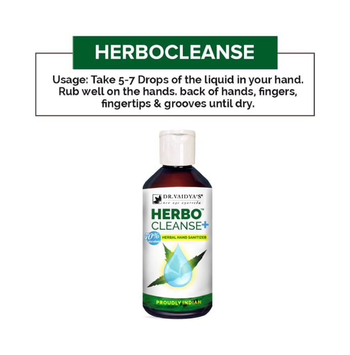 Dr. Vaidya's Herbocleanse+ Herbal Hand Sanitizer (200ml Each)