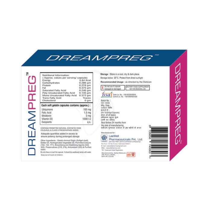 Dreampreg Softgel Capsules (15'S)