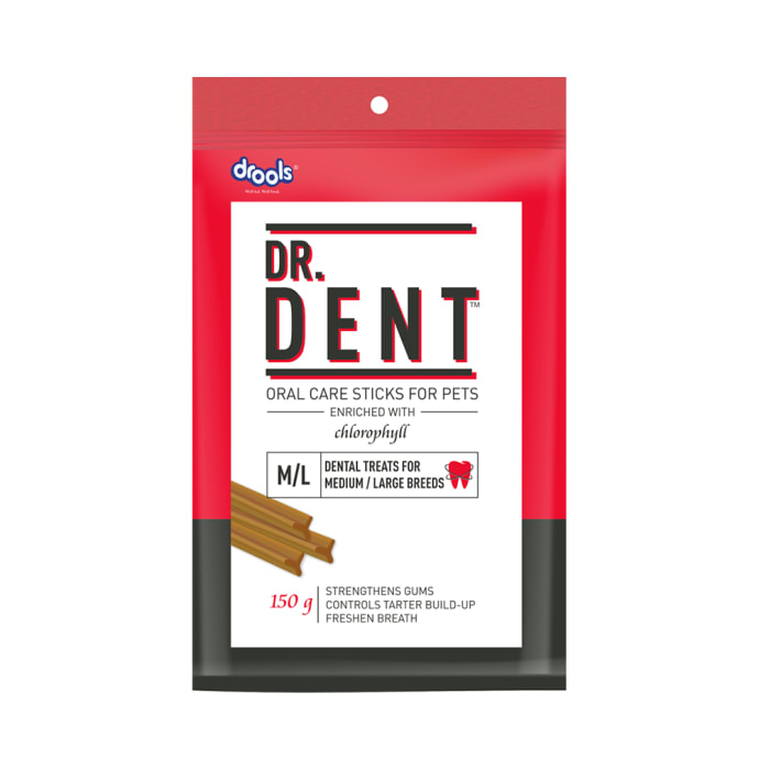 Drools Dr. Dent Oral Care Sticks (For Medium Breed Dog / Large Breed Dog) (150gm)