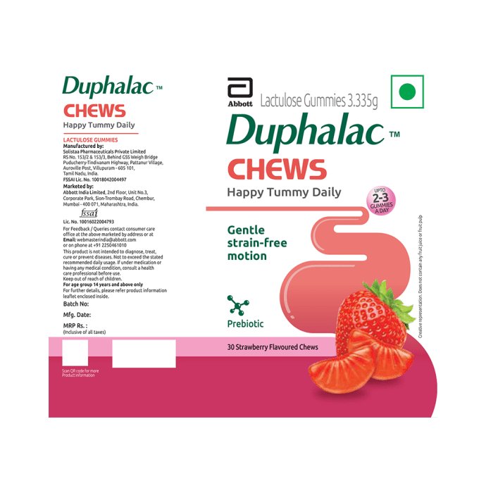 Duphalac Chews Gummy Strawberry