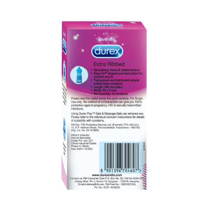 Durex Extra Ribbed Condom 10s (Buy 2 Get 1 Free)