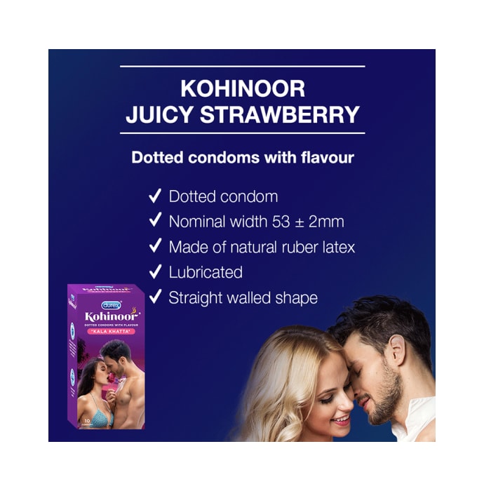 Durex kohinoor condom kala khatta pack of 2