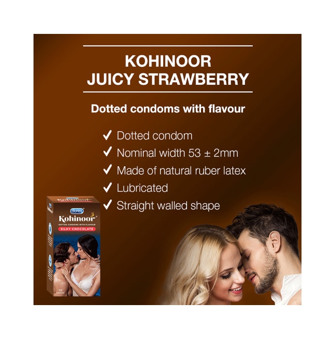 Durex kohinoor condom silky chocolate pack of 2