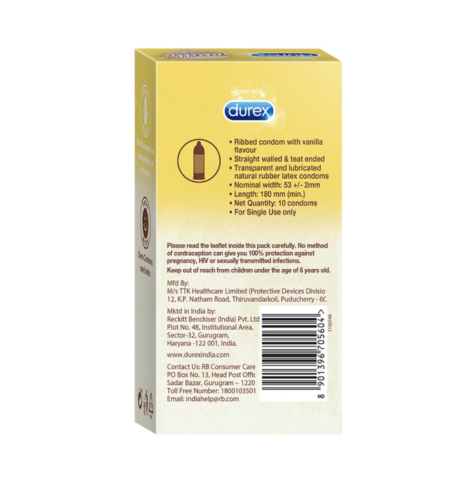 Durex Vanilla Popsicle Flavoured Condom