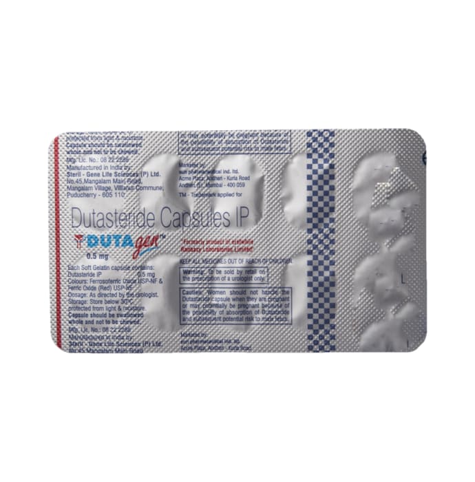 Dutagen 0.5mg Soft Gelatin Capsule (10'S)