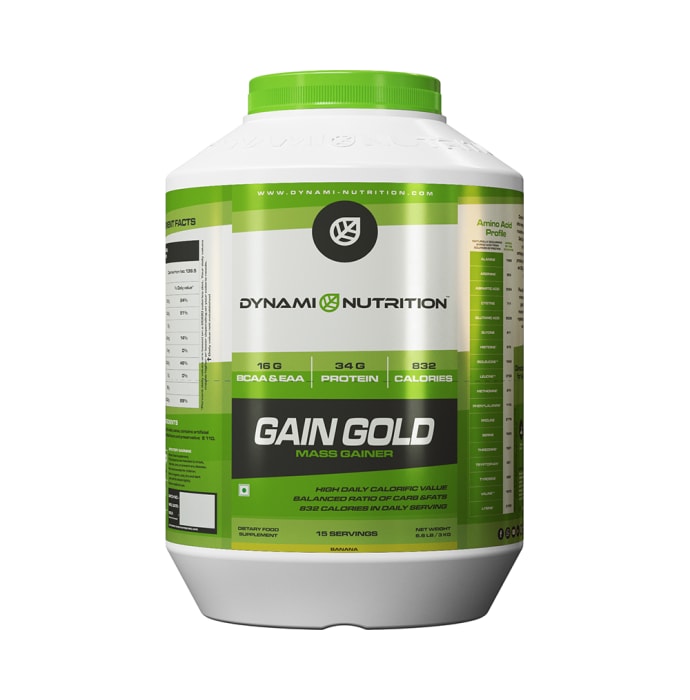 Dynami Nutrition Gain Gold Mass Gainer Banana (2.2lb)