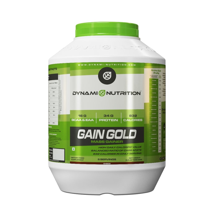 Dynami Nutrition Gain Gold Mass Gainer Choco (2.2lb)